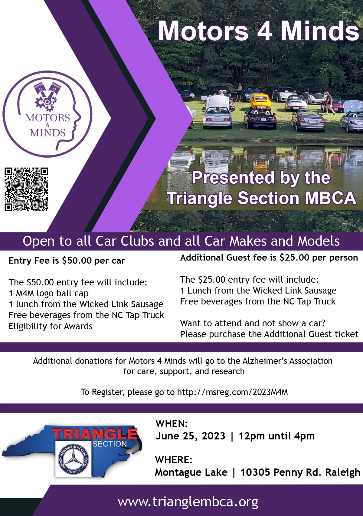 Motors 4 Minds June 25th, 2023 Sandhills Motoring Club Drive Like